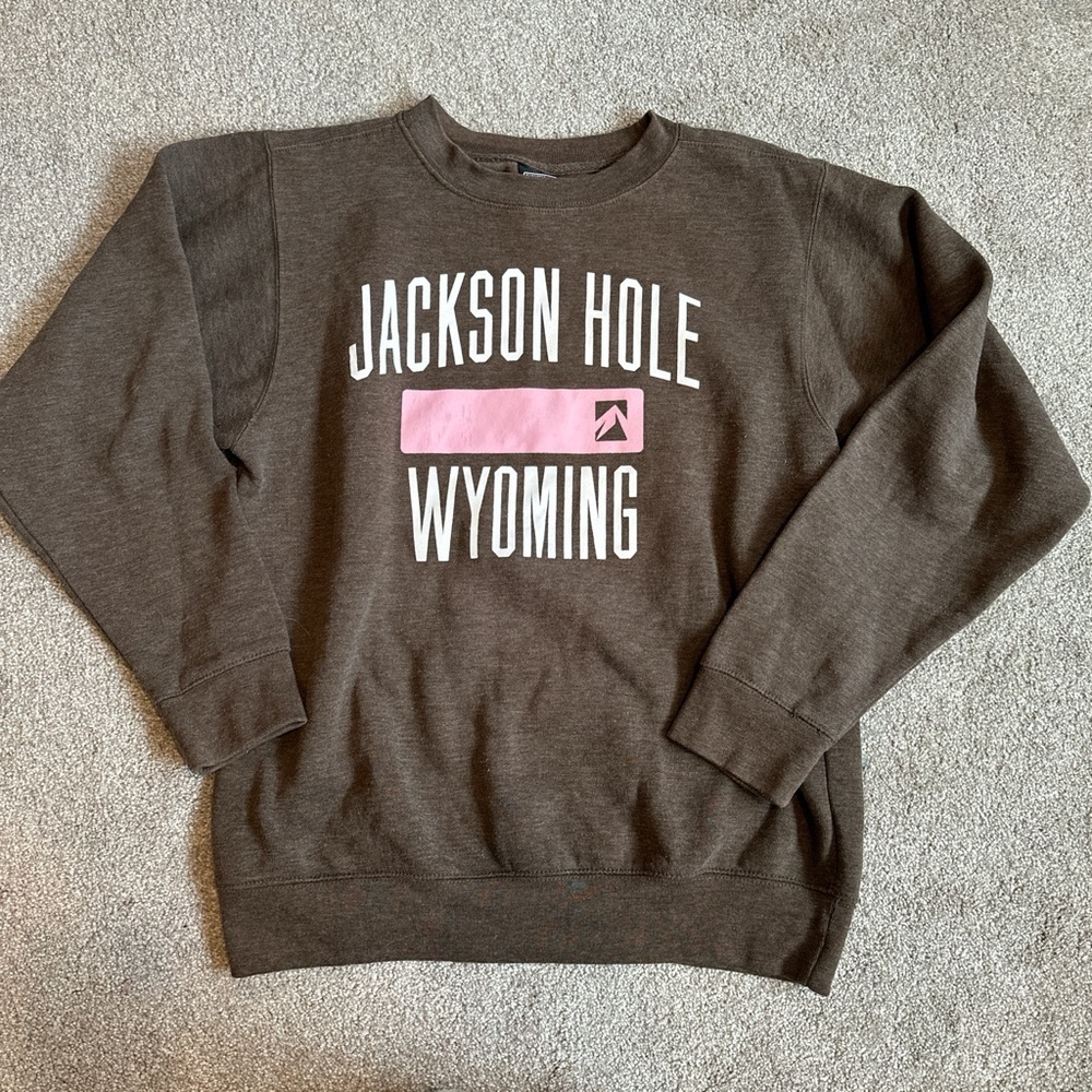 Women's Brown Jackson Hole Wyoming Sweatshirt